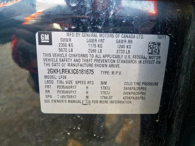 2012 GMC TERRAIN SL 2GKFLREK3C6181675