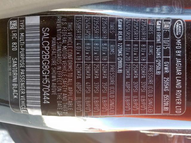 2016 LAND ROVER DISCOVERY SALCP2BG8GH570444