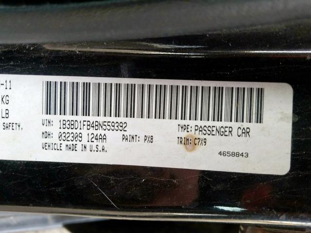 2011 DODGE AVENGER MA 1B3BD1FB4BN559392