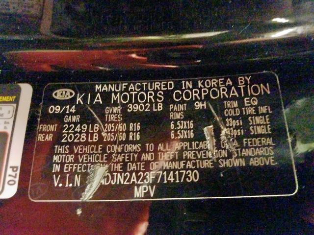 2015 KIA SOUL KNDJN2A23F7141730