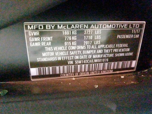 2018 MCLAREN AUTOMOTIVE 720S, SBM14DCA0JW001076 - 10