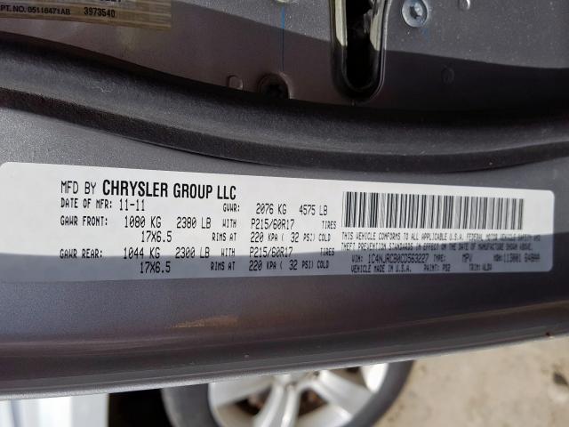 2012 JEEP PATRIOT LI 1C4NJRCB0CD563227