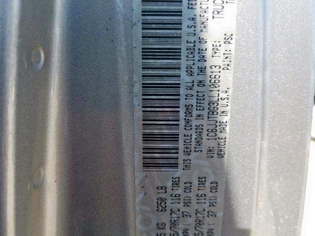 2020 JEEP GLADIATOR 1C6JJTBG3LL106613