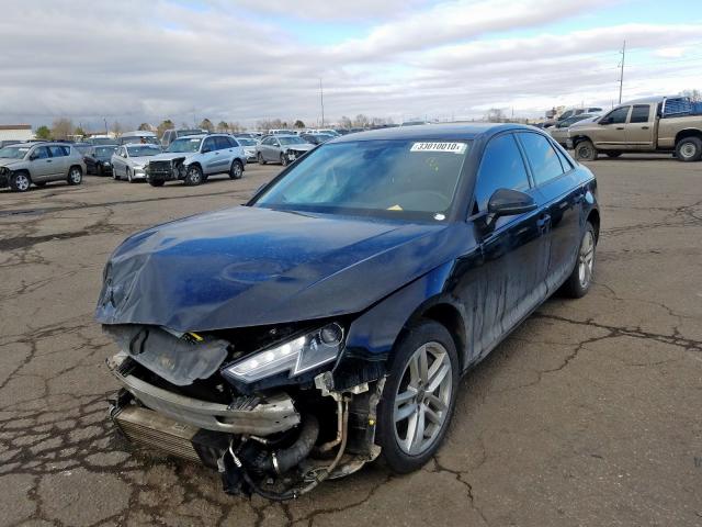 2017 AUDI A4 PREMIUM WAUANAF49HN055810