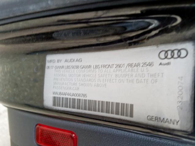 2017 AUDI A4 PREMIUM WAUANAF49HN055810