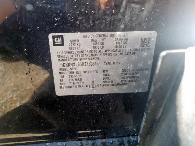 2017 GMC ACADIA DEN 1GKKNXLS5HZ189515