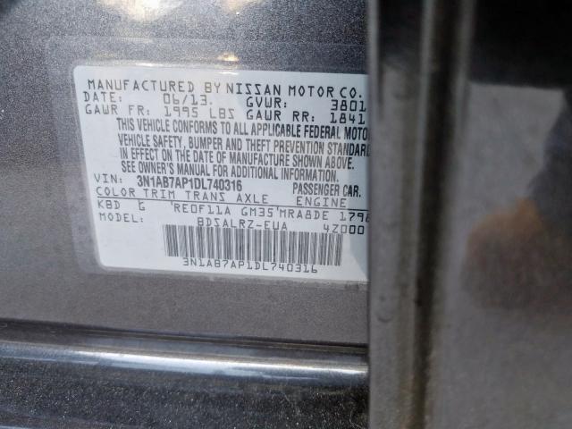 2013 NISSAN SENTRA S 3N1AB7AP1DL740316