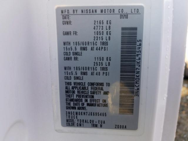 2018 NISSAN NV200 3N6CM0KN7JK695465