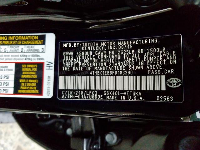 2015 TOYOTA AVALON XLE 4T1BK1EB8FU183390