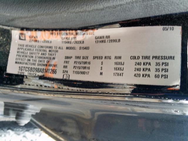 2010 GMC CANYON 1GTCSBD98A8141266