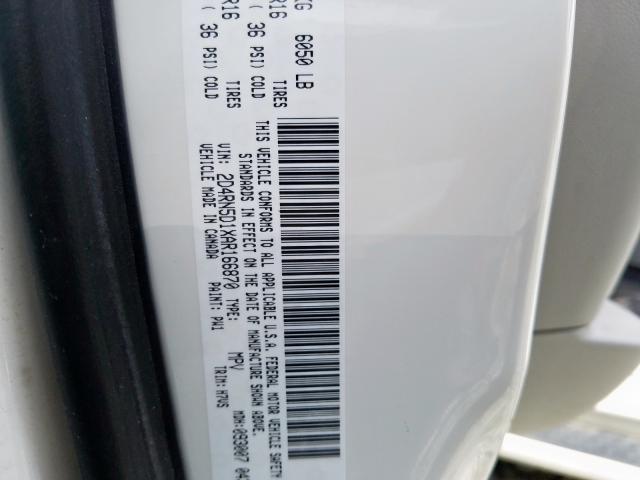 2010 DODGE GRAND CARA 2D4RN5D1XAR166870