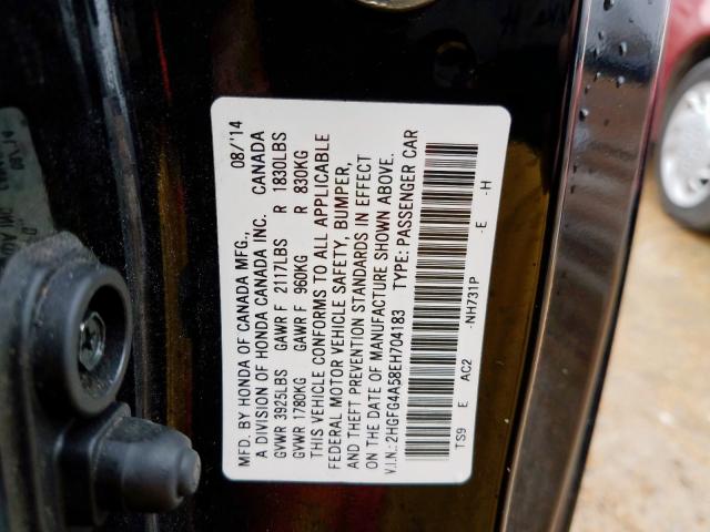 2014 HONDA CIVIC SI 2HGFG4A58EH704183