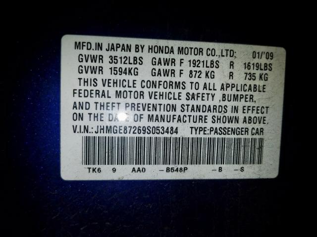 Vin honda fit