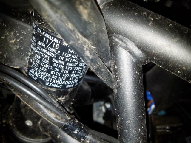 2017 KAWASAKI EX650 J JKAEXEJ1XHDA00109