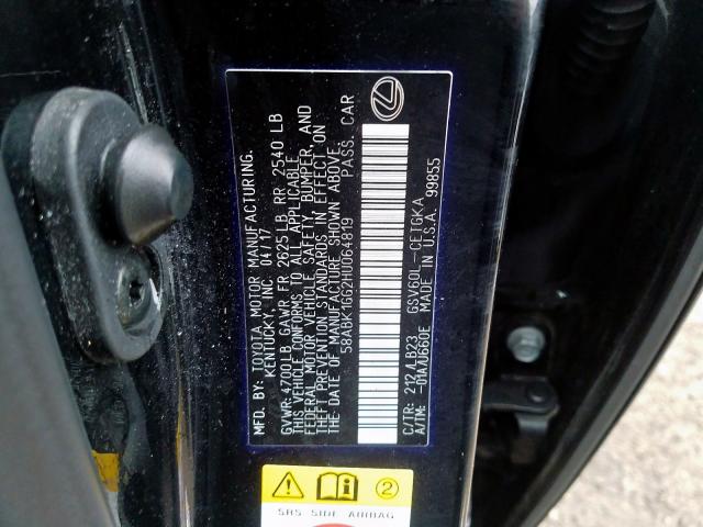 2017 LEXUS ES 350 58ABK1GG2HU064819