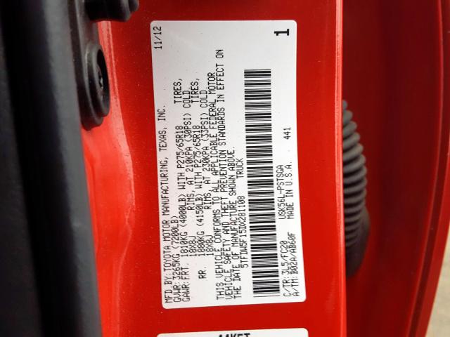 2013 TOYOTA TUNDRA CRE 5TFDW5F15DX281108