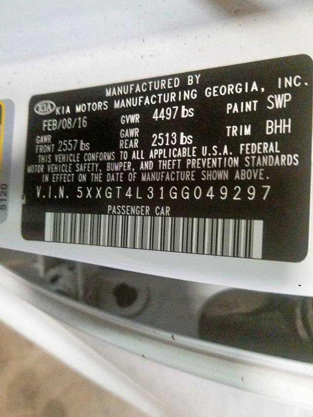 2016 KIA OPTIMA LX 5XXGT4L31GG049297