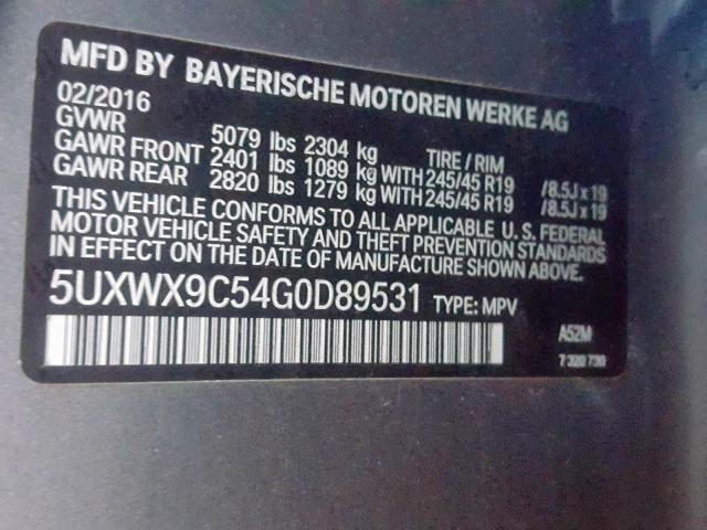 5UXWX9C54G0D89531