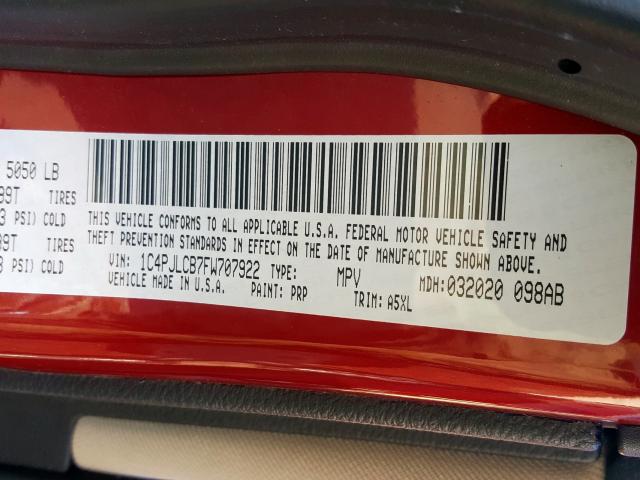 2015 JEEP CHEROKEE L 1C4PJLCB7FW707922