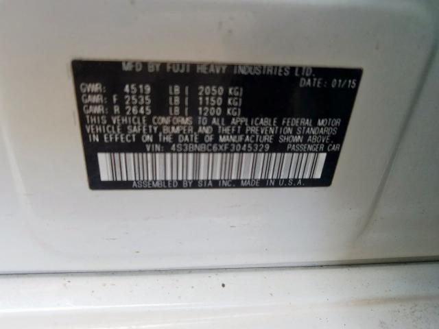 2015 SUBARU LEGACY 2.5 4S3BNBC6XF3045329
