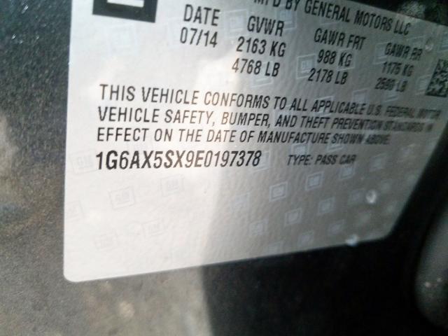 2014 CADILLAC CTS LUXURY 1G6AX5SX9E0197378