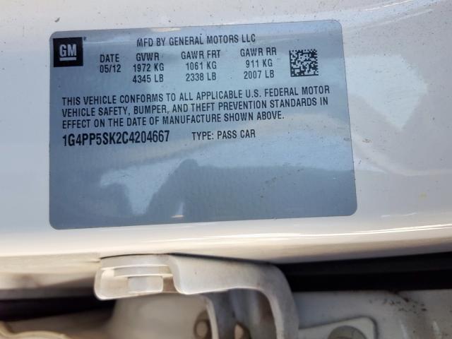2012 BUICK VERANO 1G4PP5SK2C4204667