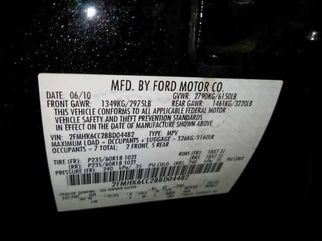 2011 FORD FLEX SEL 2FMHK6CC2BBD04482