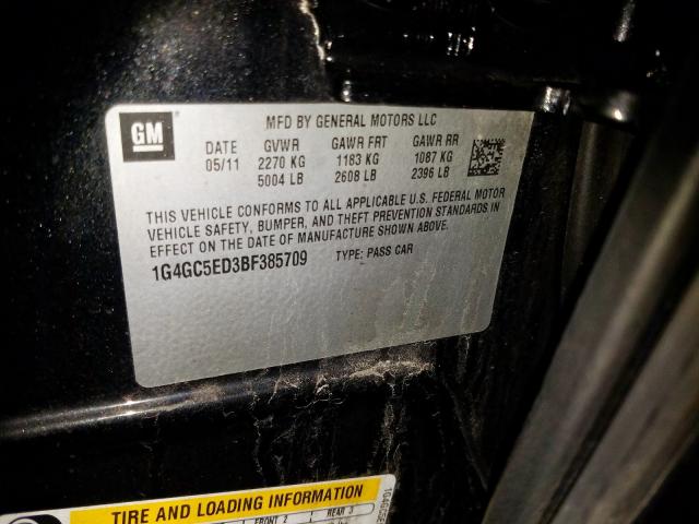 2011 BUICK LACROSSE C 1G4GC5ED3BF385709