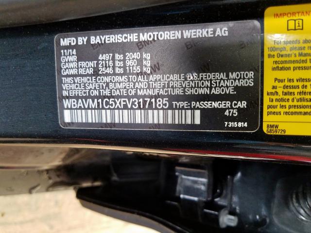 2015 BMW X1 SDRIVE2 WBAVM1C5XFV317185