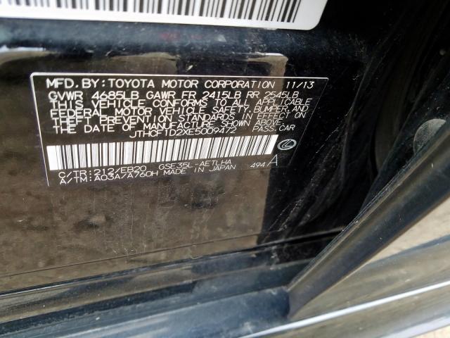 2014 LEXUS IS 250 JTHCF1D2XE5009472