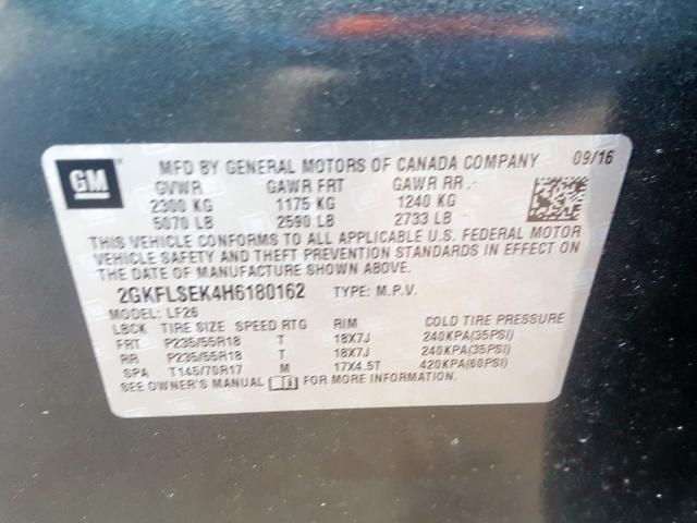 2017 GMC TERRAIN SL 2GKFLSEK4H6180162