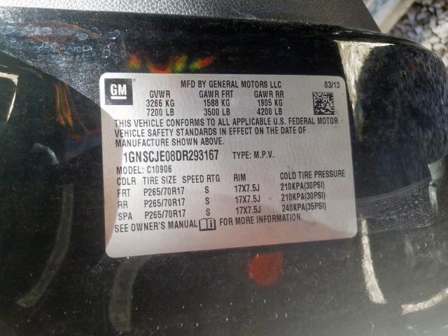 2013 CHEVROLET SUBURBAN C 1GNSCJE08DR293167