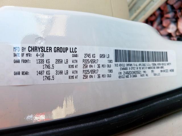 2010 VOLKSWAGEN ROUTAN SEL 2V4RW5DX3AR295621