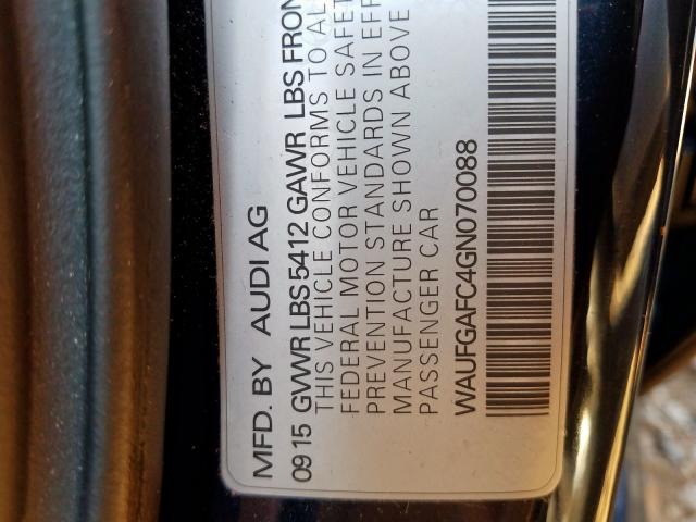 2016 AUDI A6 PREMIUM WAUFGAFC4GN070088