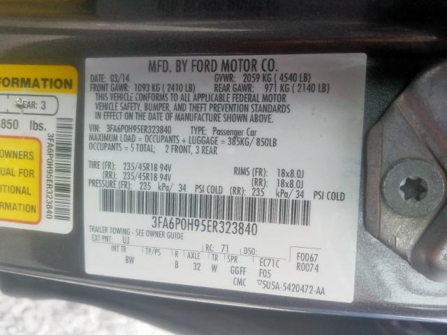 2014 FORD FUSION 3FA6P0H95ER323840