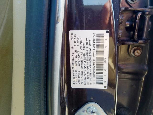 2011 HONDA ACCORD LX 1HGCP2F3XBA019661