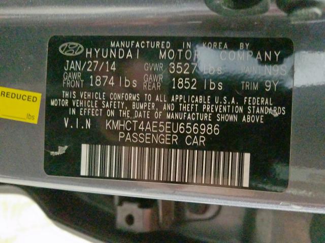 2014 HYUNDAI ACCENT GLS KMHCT4AE5EU656986