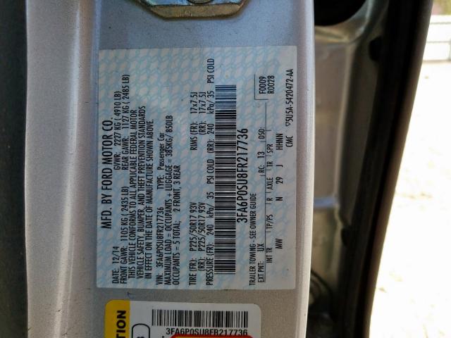 2015 FORD FUSION TIT 3FA6P0SU8FR217736