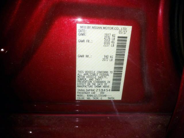 2017 NISSAN ALTIMA 1N4AL3AP4HC259454
