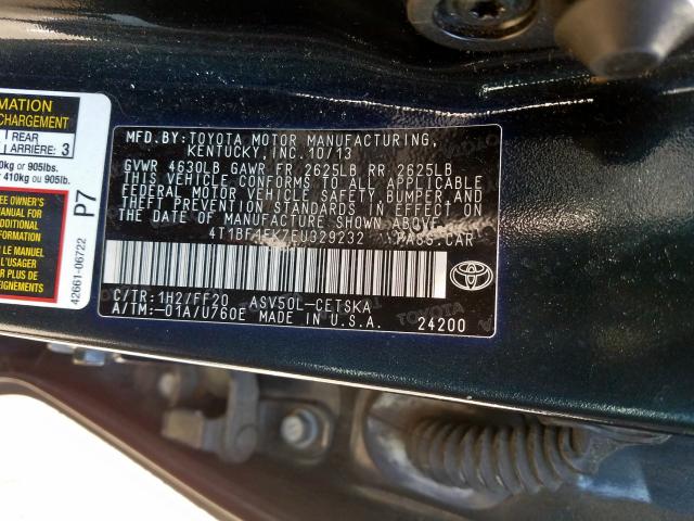 2014 TOYOTA CAMRY L 4T1BF1FK7EU329232