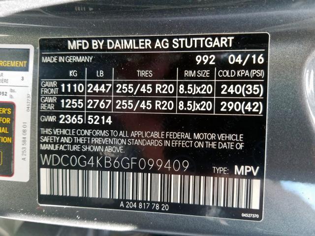 2016 MERCEDES-BENZ GLC 300 4M WDC0G4KB6GF099409