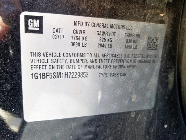 2017 CHEVROLET CRUZE PREM 1G1BF5SM1H7229853