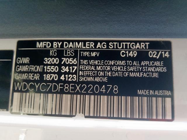 VIN WDCYC7DF8EX220478 2014 Mercedes-Benz G-Class, 6... no.10