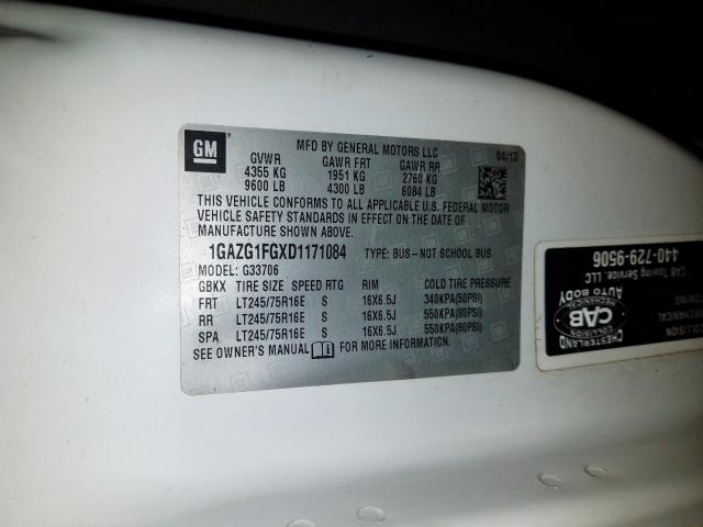 2013 CHEVROLET EXPRESS G3 1GAZG1FGXD1171084