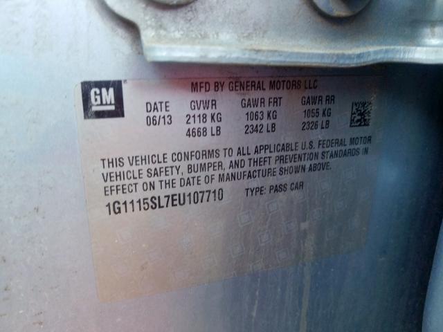 2014 CHEVROLET IMPALA LT 1G1115SL7EU107710