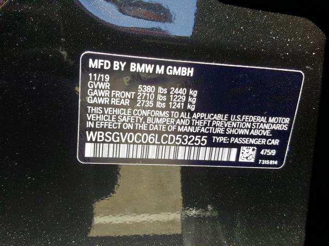 2020 BMW M8 WBSGV0C06LCD53255