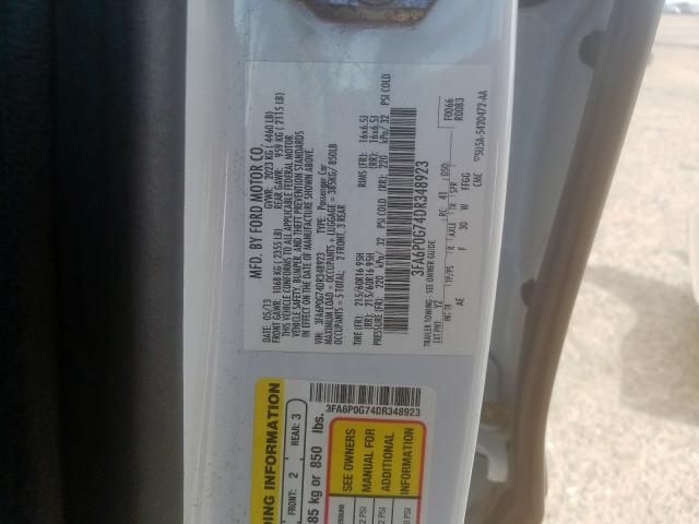 2013 FORD FUSION S 3FA6P0G74DR348923