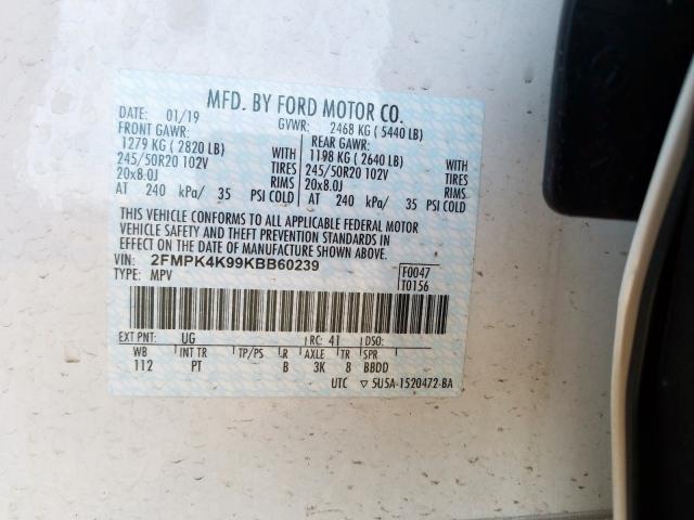 2019 FORD EDGE TITAN 2FMPK4K99KBB60239