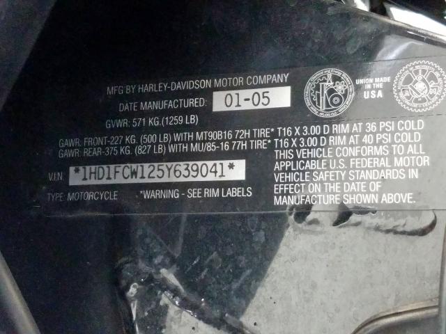 2005 HARLEY-DAVIDSON FLHTCUI 1HD1FCW125Y639041