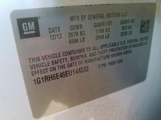 VIN 1G1RH6E46EU144532 2014 Chevrolet Volt no.10